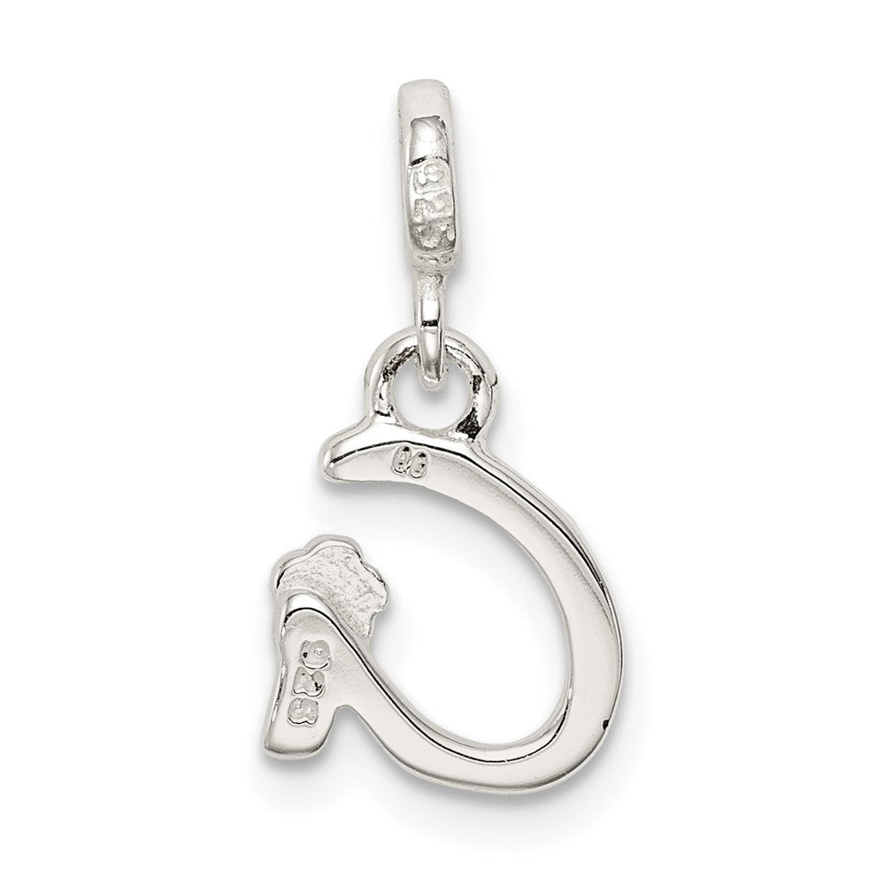 Sterling Silver Letter G with Enamel Pendant