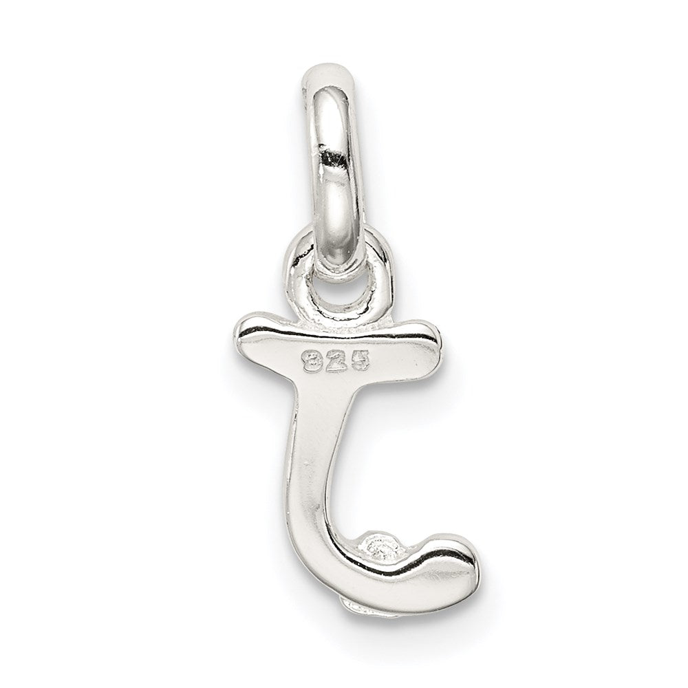 Sterling Silver Letter J with Enamel Pendant