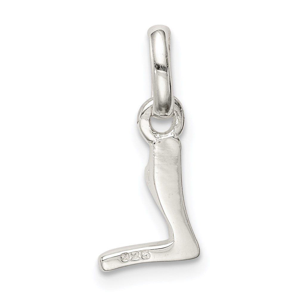 Sterling Silver Letter L with Enamel Pendant