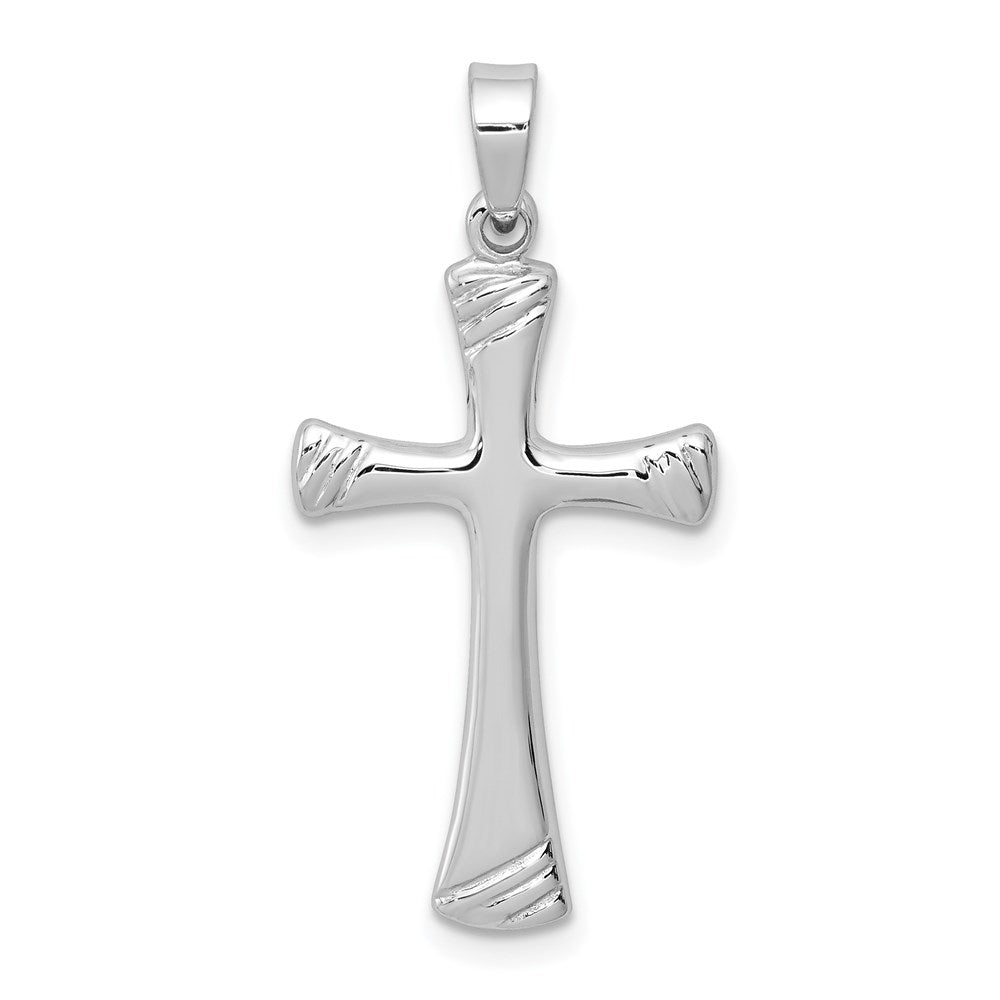 Sterling Silver Rhodium-plated Cross Pendant