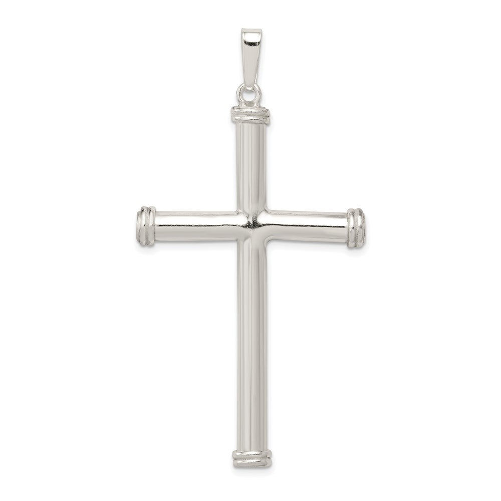 Sterling Silver Polished Hollow Cross Pendant