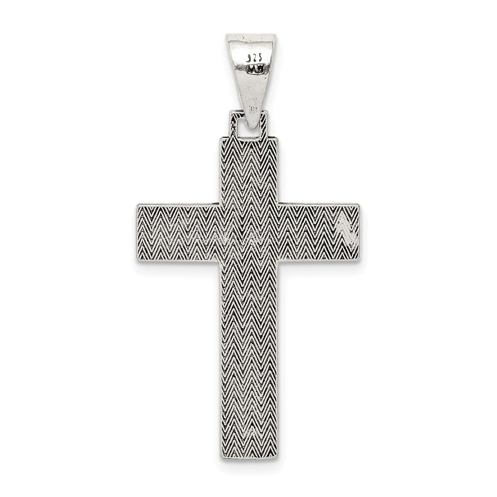 Sterling Silver Antiqued & Textured Crucifix Pendant