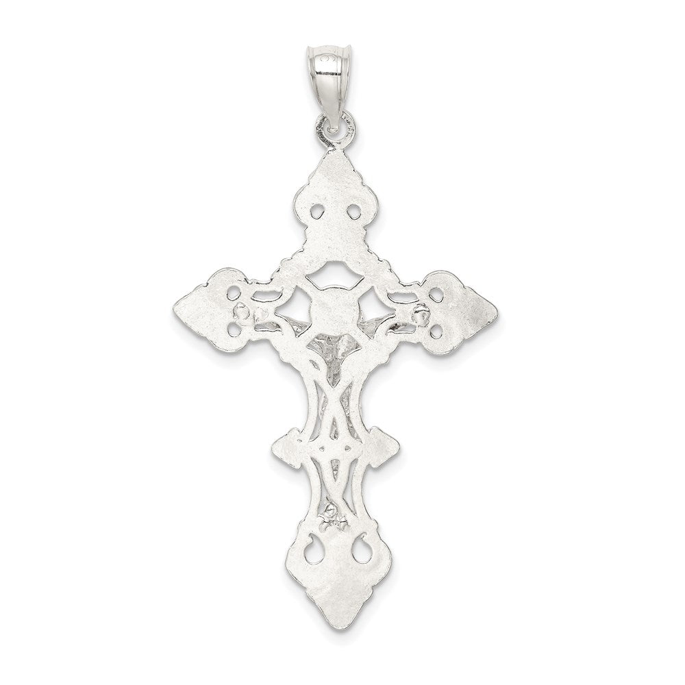 Sterling Silver Polished INRI Crucifix Pendant