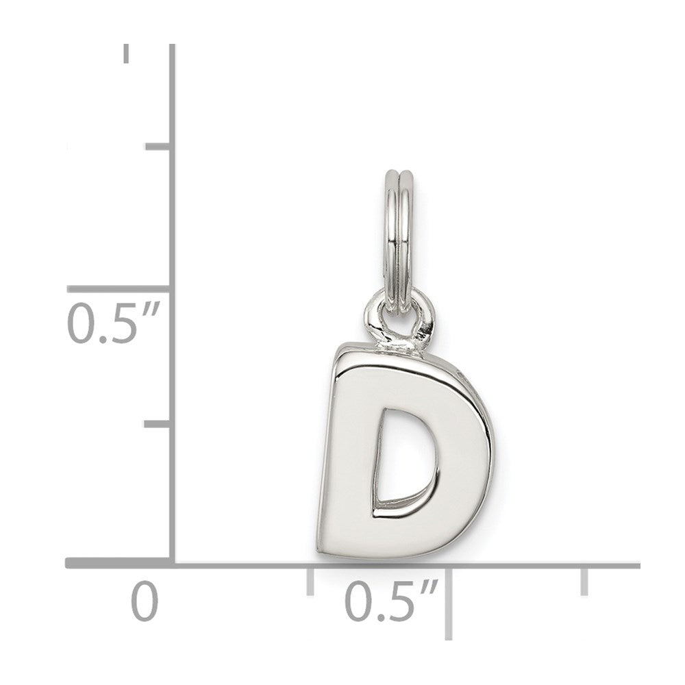 Sterling Silver Letter D Initial Charm