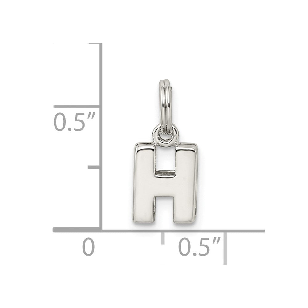 Sterling Silver Letter H Initial Charm