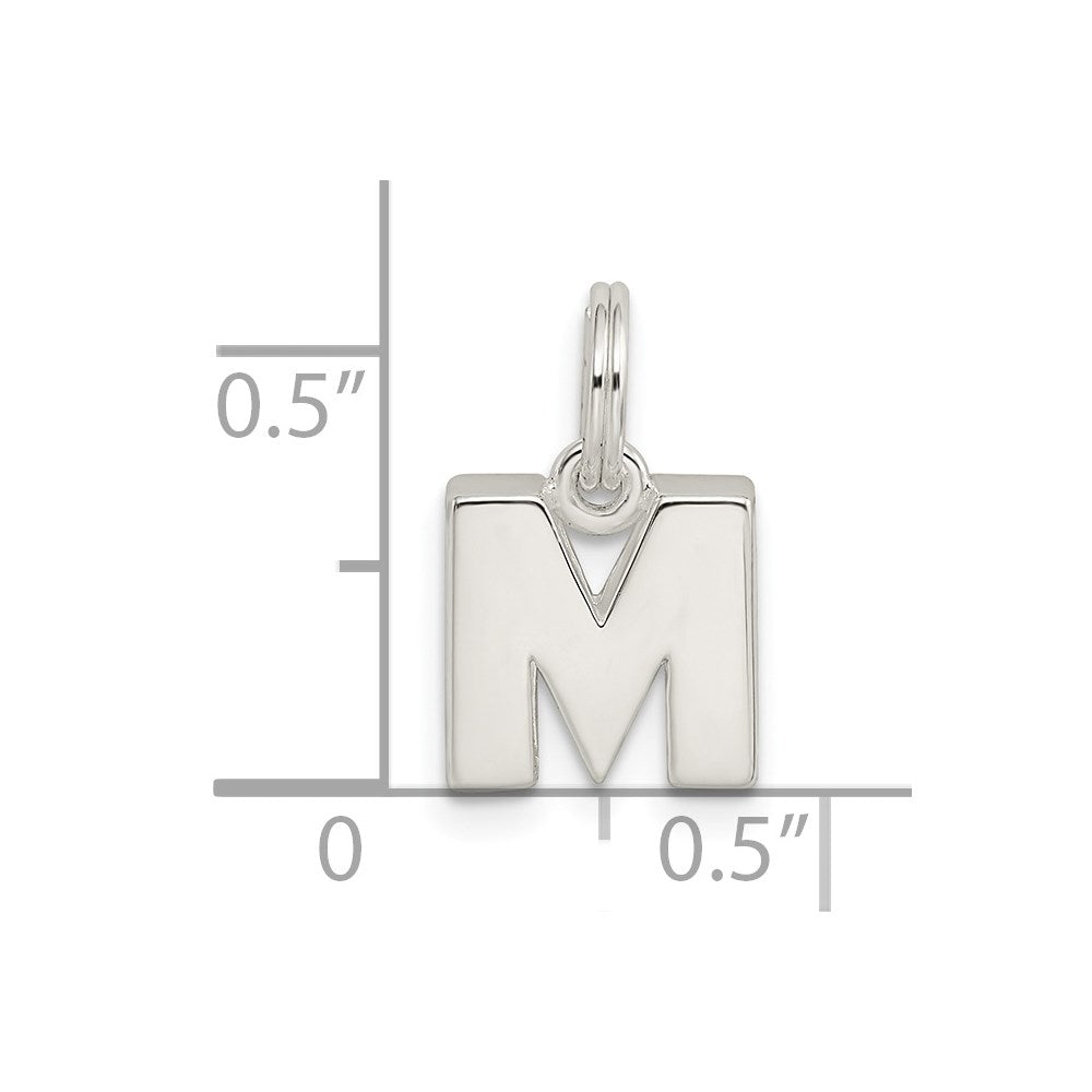 Sterling Silver Letter M Initial Charm