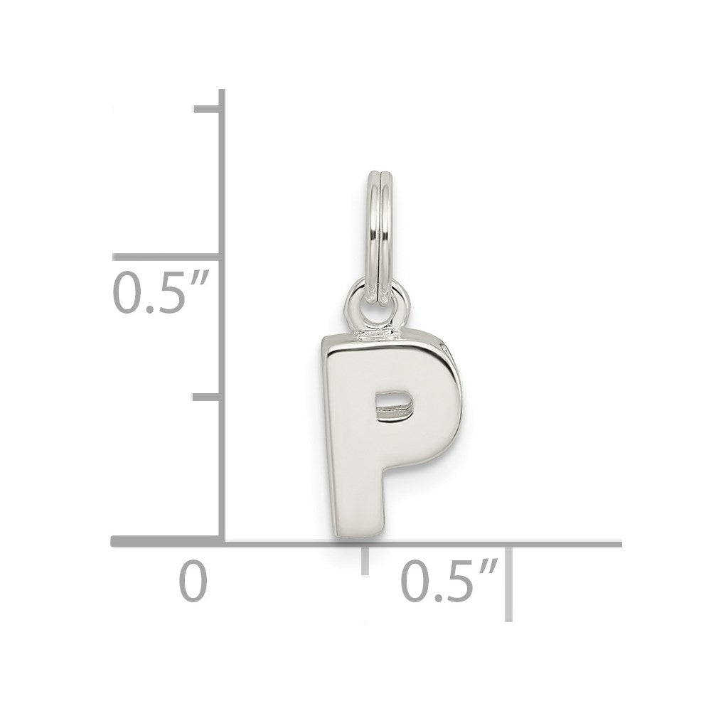 Sterling Silver Letter P Initial Charm