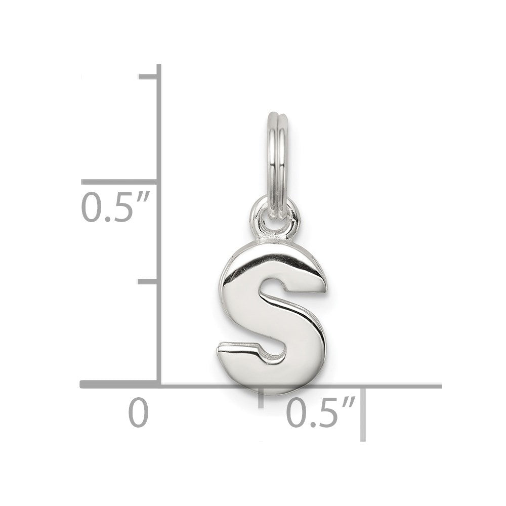 Sterling Silver Letter S Initial Charm