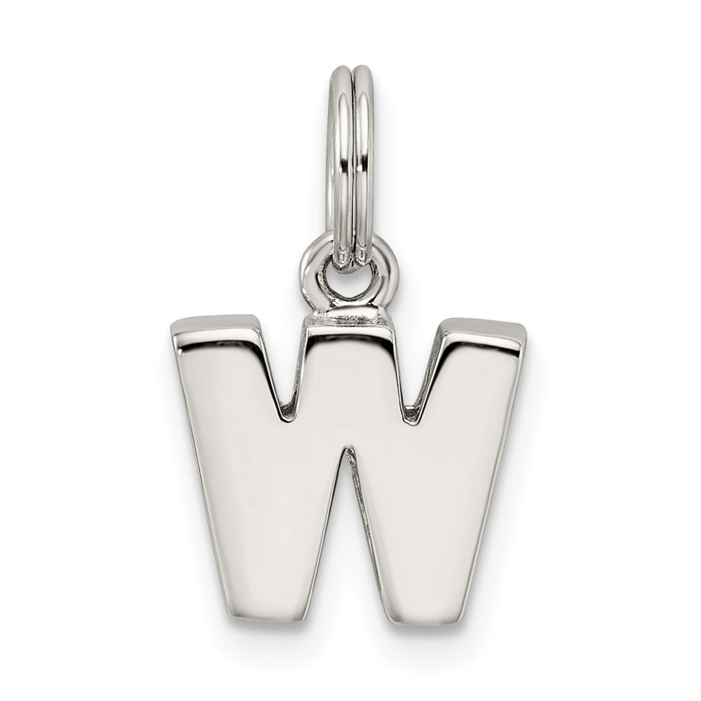 Sterling Silver Letter W Initial Charm