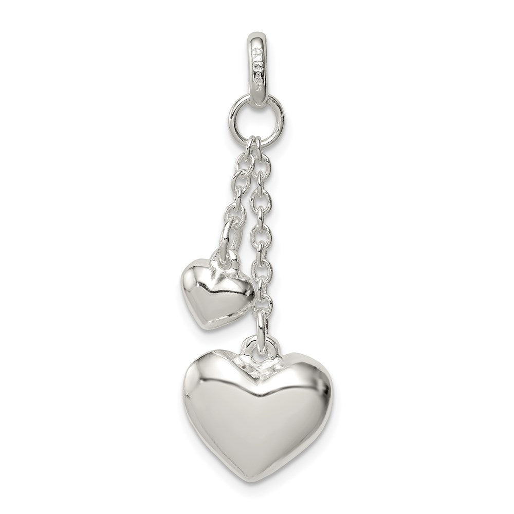 Sterling Silver Polished Puffed Heart Pendant