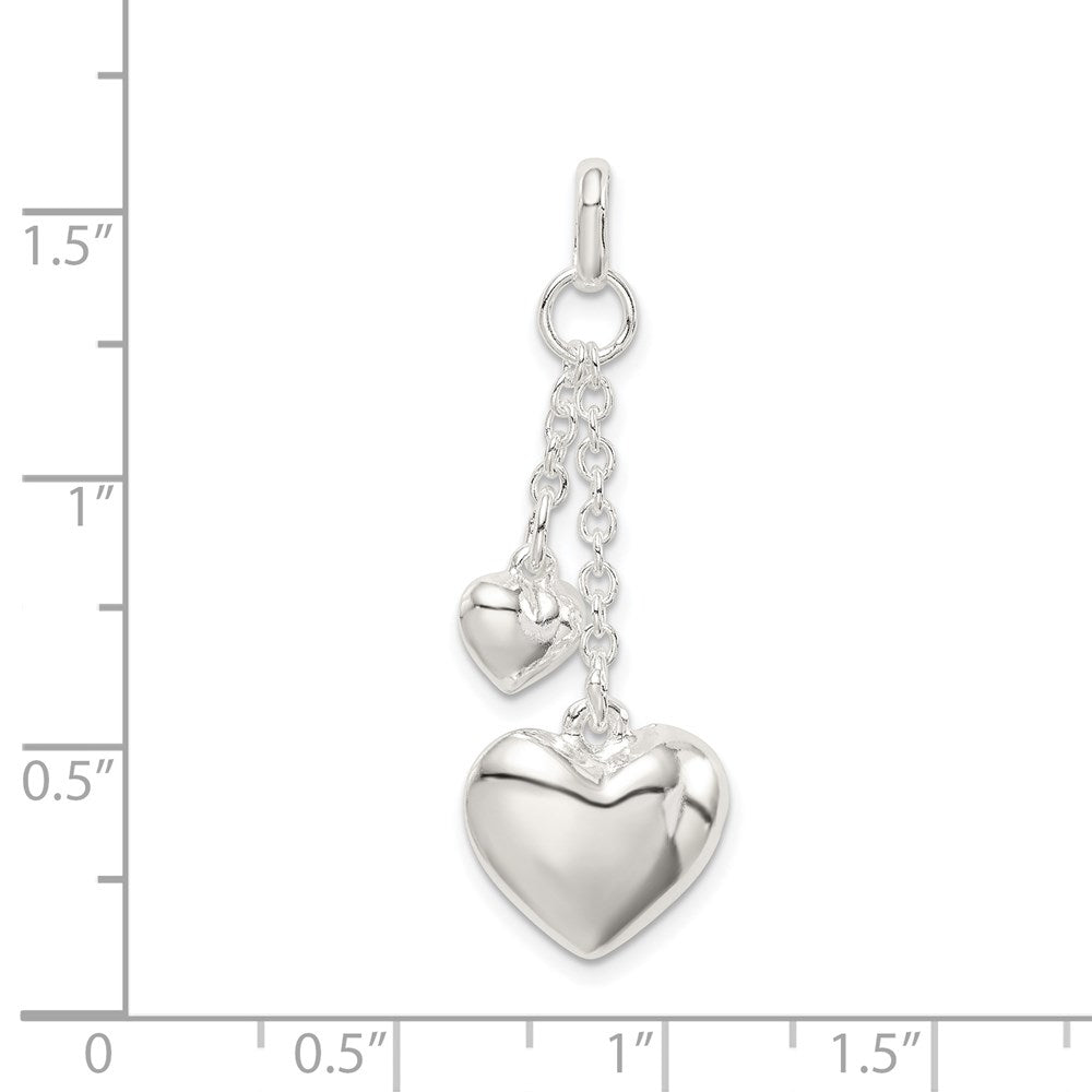 Sterling Silver Polished Puffed Heart Pendant