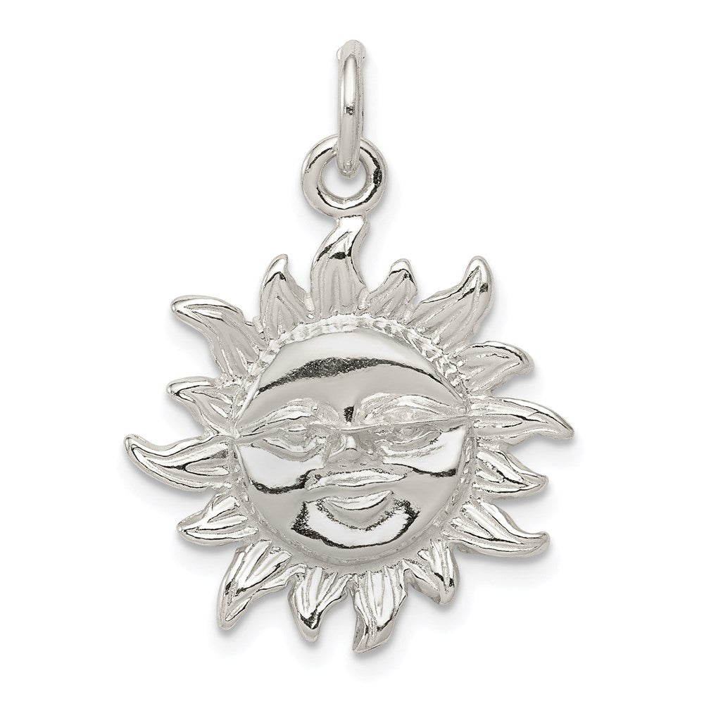 Sterling Silver Polished Sun Pendant