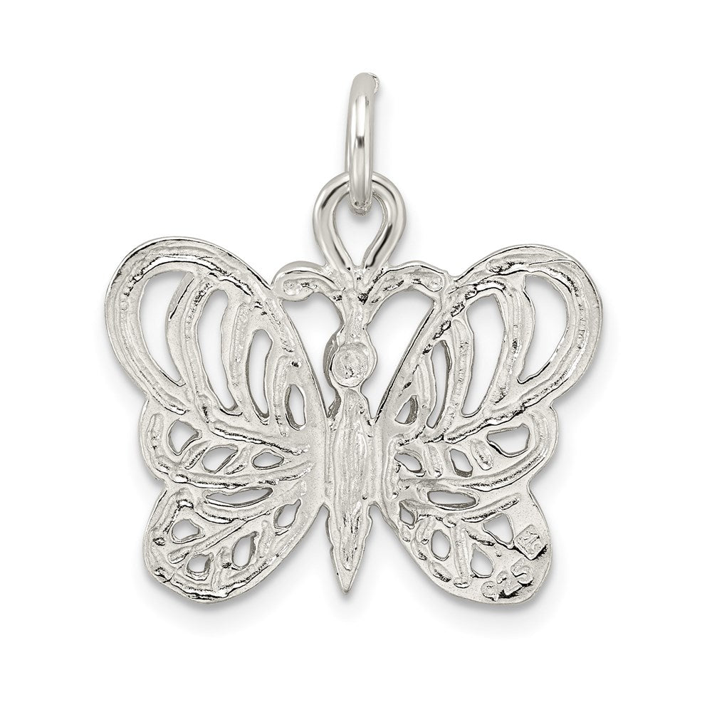 Sterling Silver Polished Butterfly Pendant