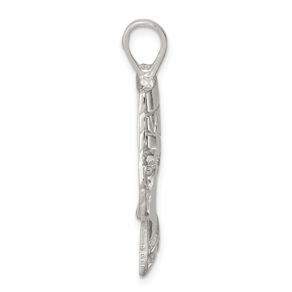 Sterling Silver Polished Nefertiti Head Pendant