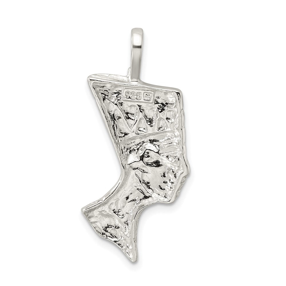 Sterling Silver Polished Nefertiti Head Pendant