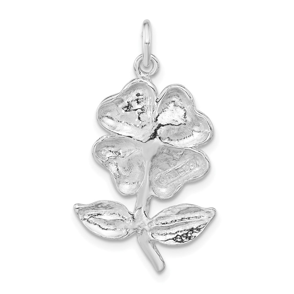 Sterling Silver Polished Flower Pendant