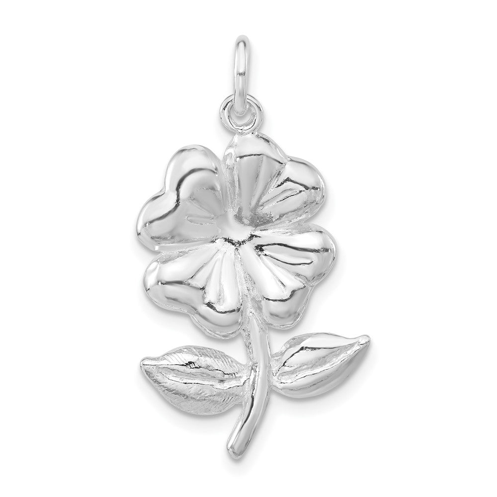 Sterling Silver Polished Flower Pendant