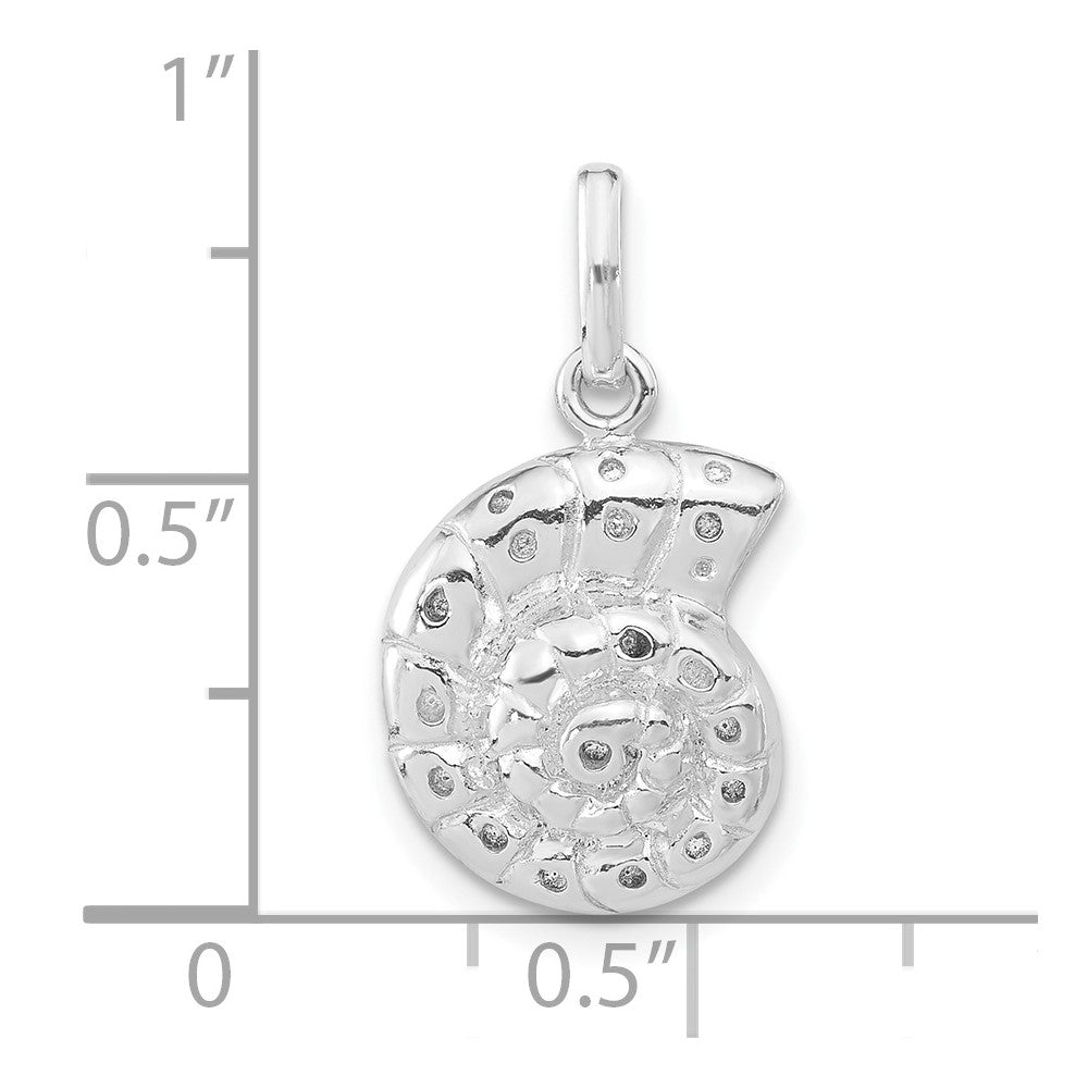 Sterling Silver Polished Seashell Charm