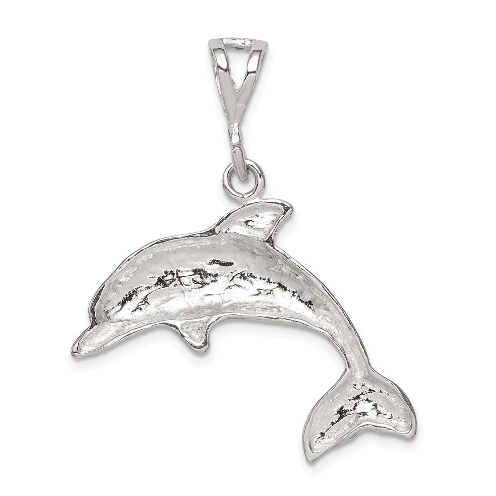 Sterling Silver Polished Dolphin Pendant