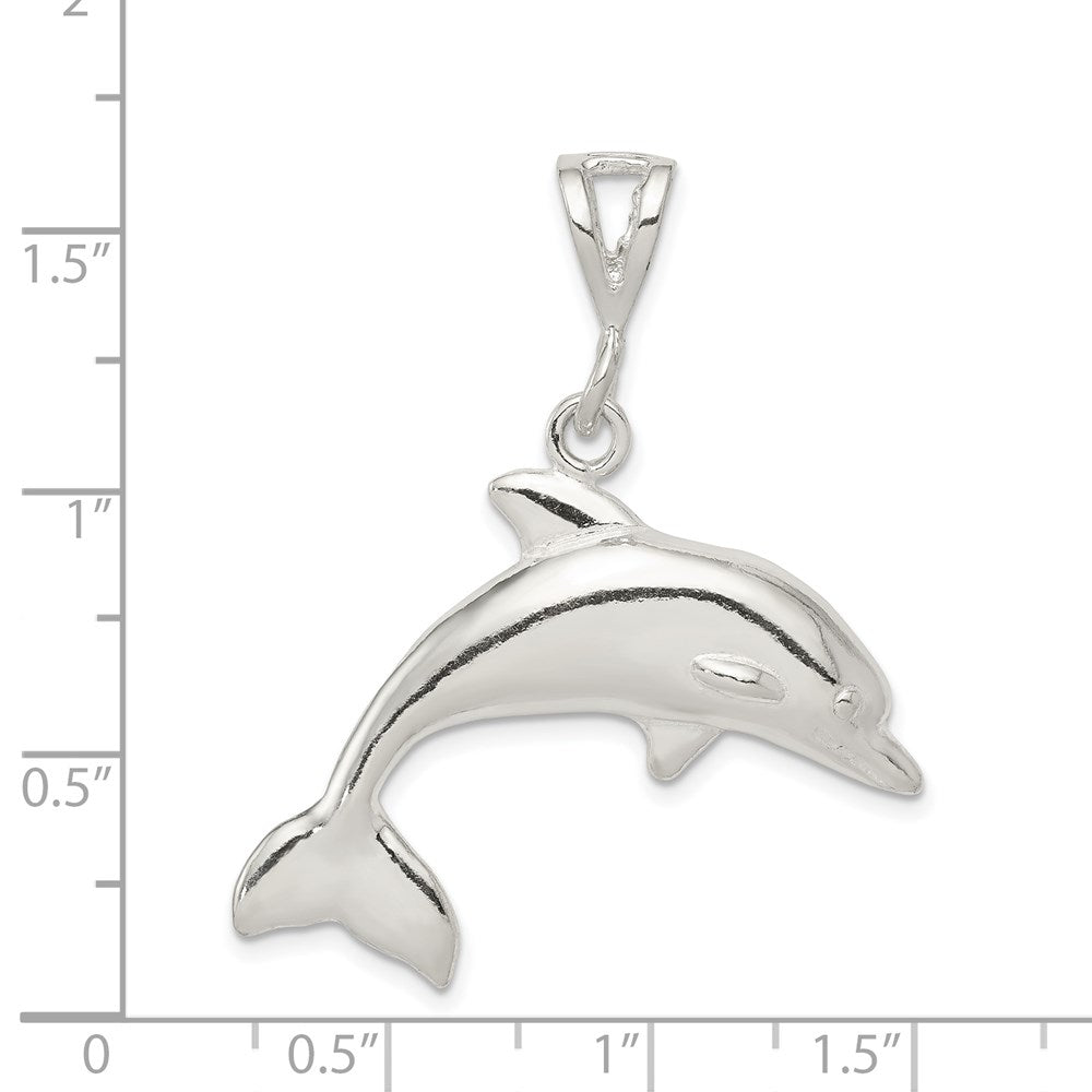 Sterling Silver Polished Dolphin Pendant