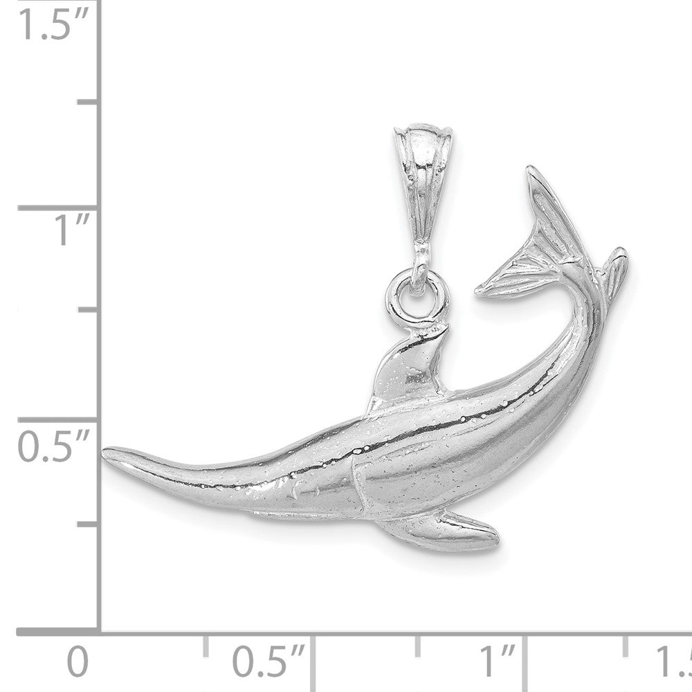 Sterling Silver Polished Fish Pendant