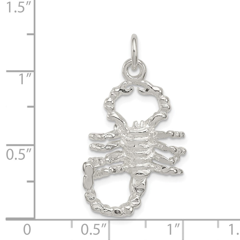 Sterling Silver Polished Scorpion Pendant