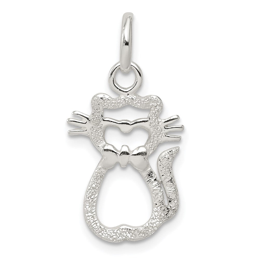 Sterling Silver Polished Cat Charm