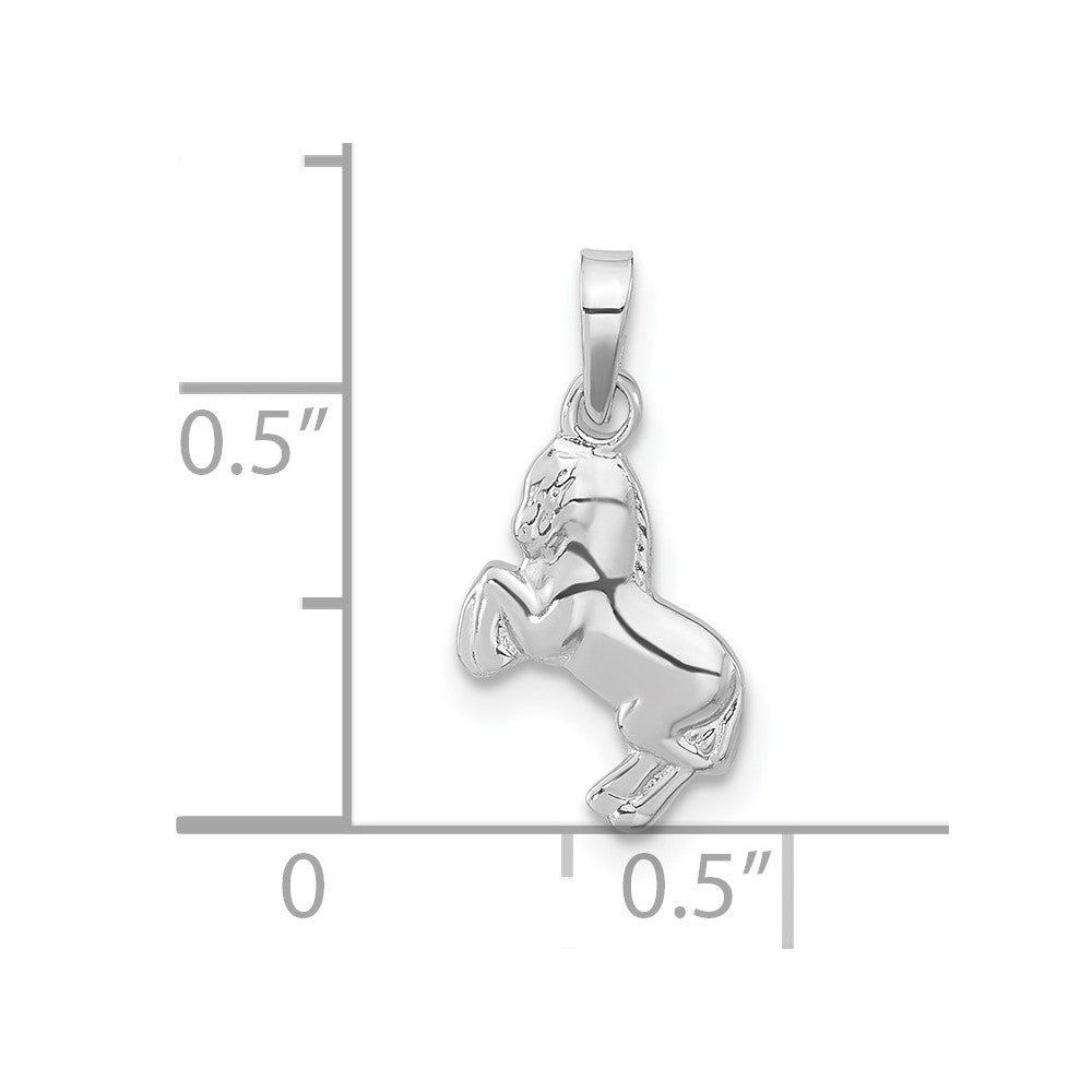 Sterling Silver Children's Polished Horse Pendant