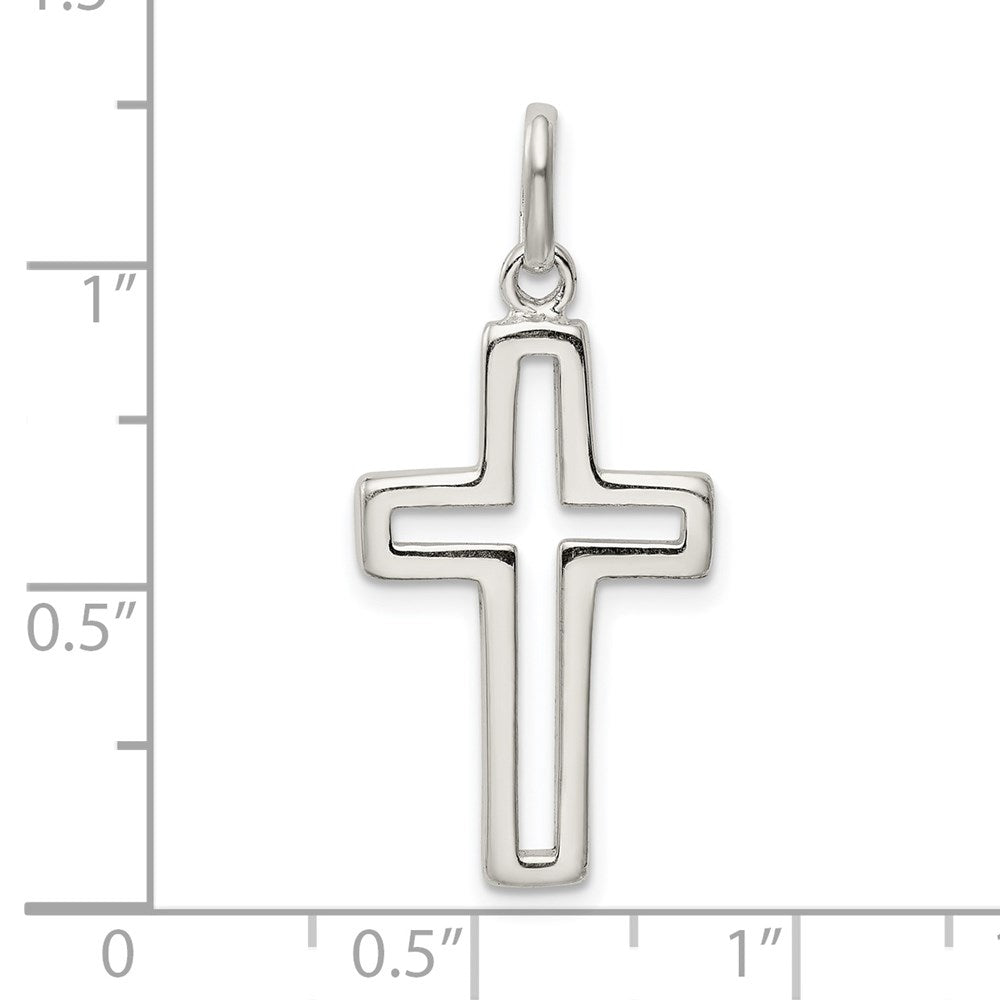 Sterling Silver Cut-out Cross Charm