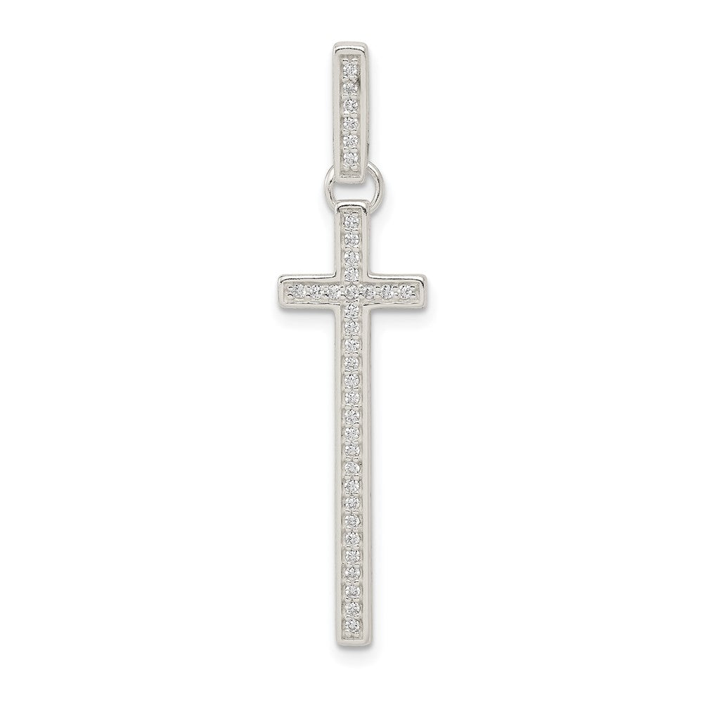 Sterling Silver CZ Cross Pendant