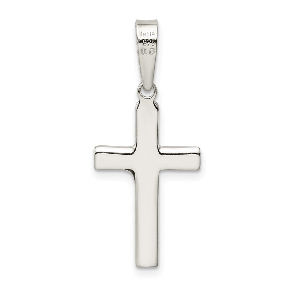 Sterling Silver Polished & textured Crucifix Pendant