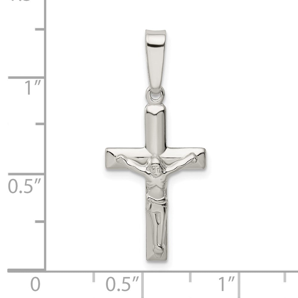 Sterling Silver Polished Crucifix Pendant