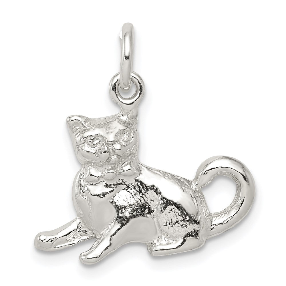 Sterling Silver Cat Charm