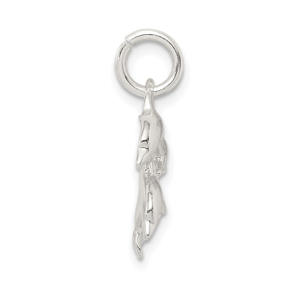 Sterling Silver Dolphins Charm