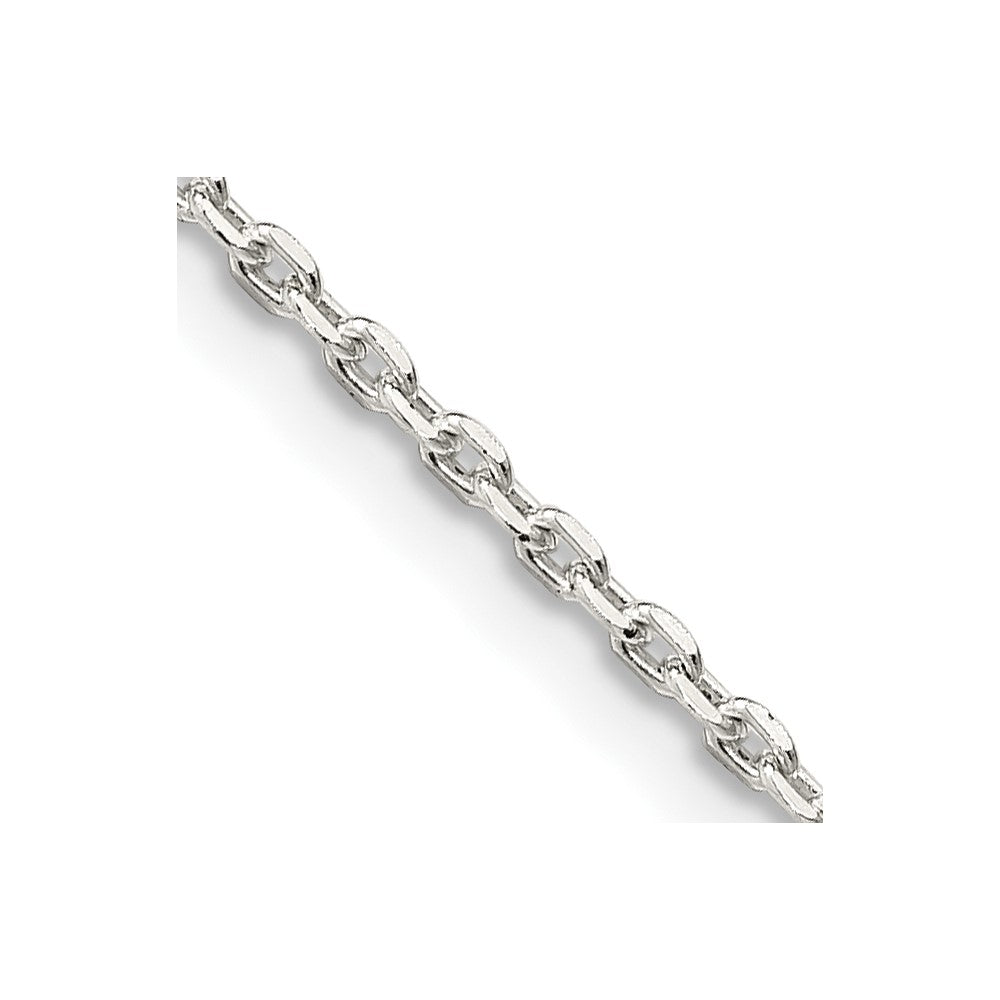 Sterling Silver 1.5mm Beveled Oval Cable Chain