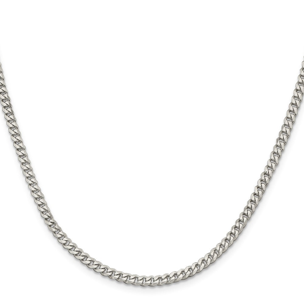 Sterling Silver Rhodium-plated 3.5mm Curb Chain