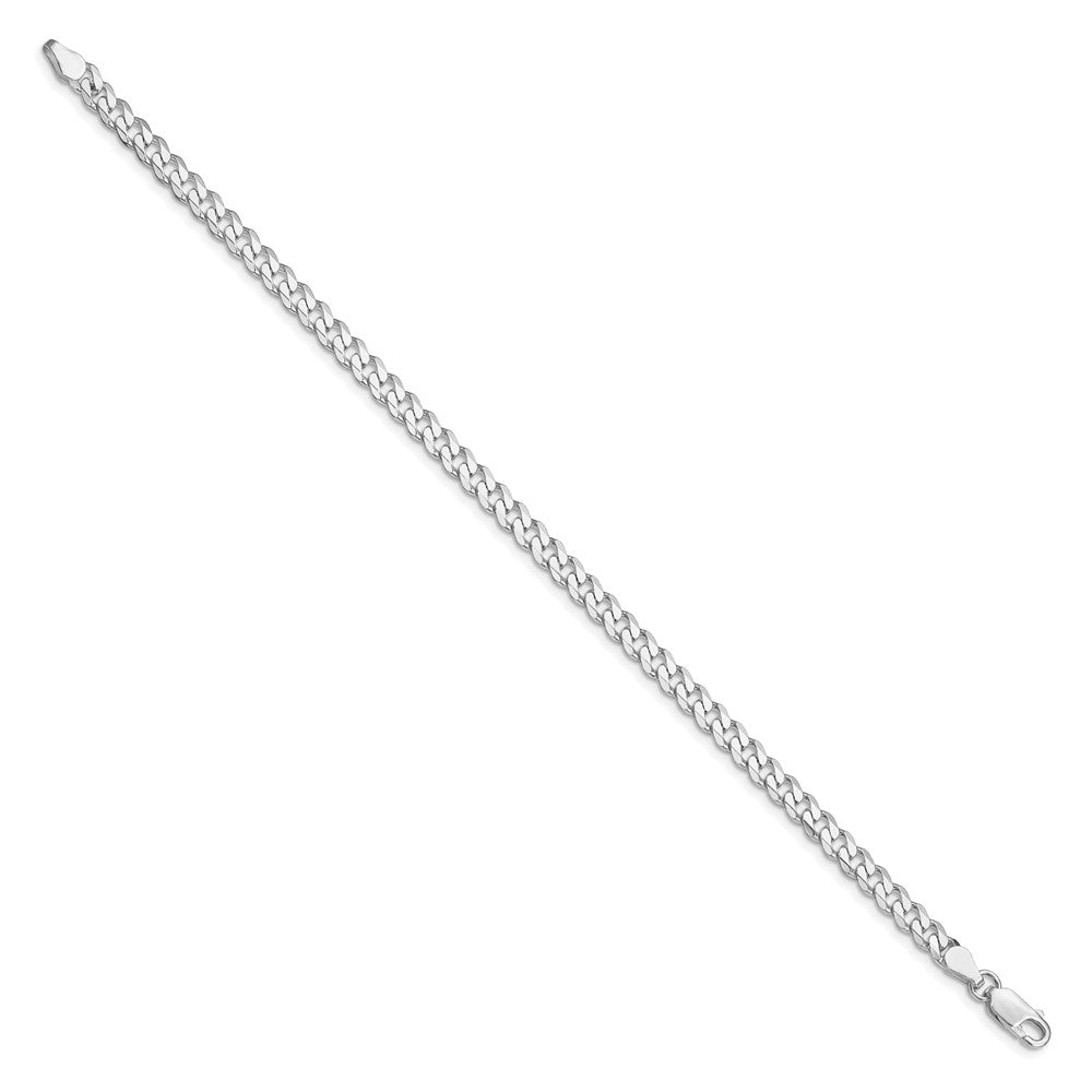 Sterling Silver Rhodium-plated 4.5mm Curb Chain