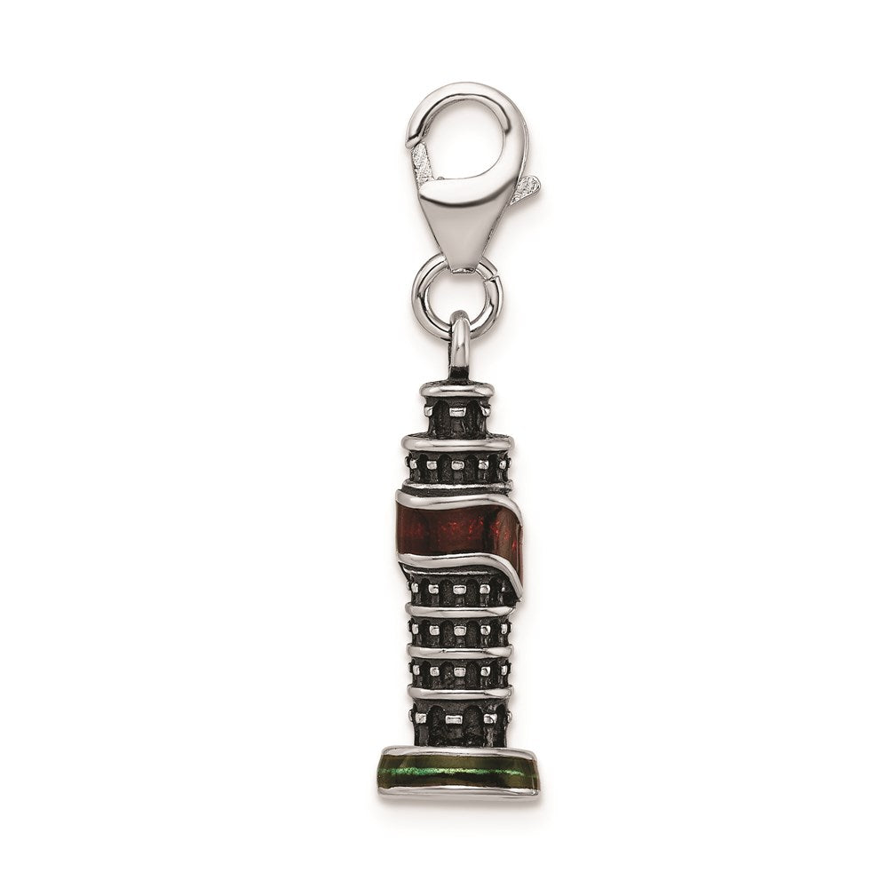 SS RH Enameled Leaning Tower of Pisa Charm