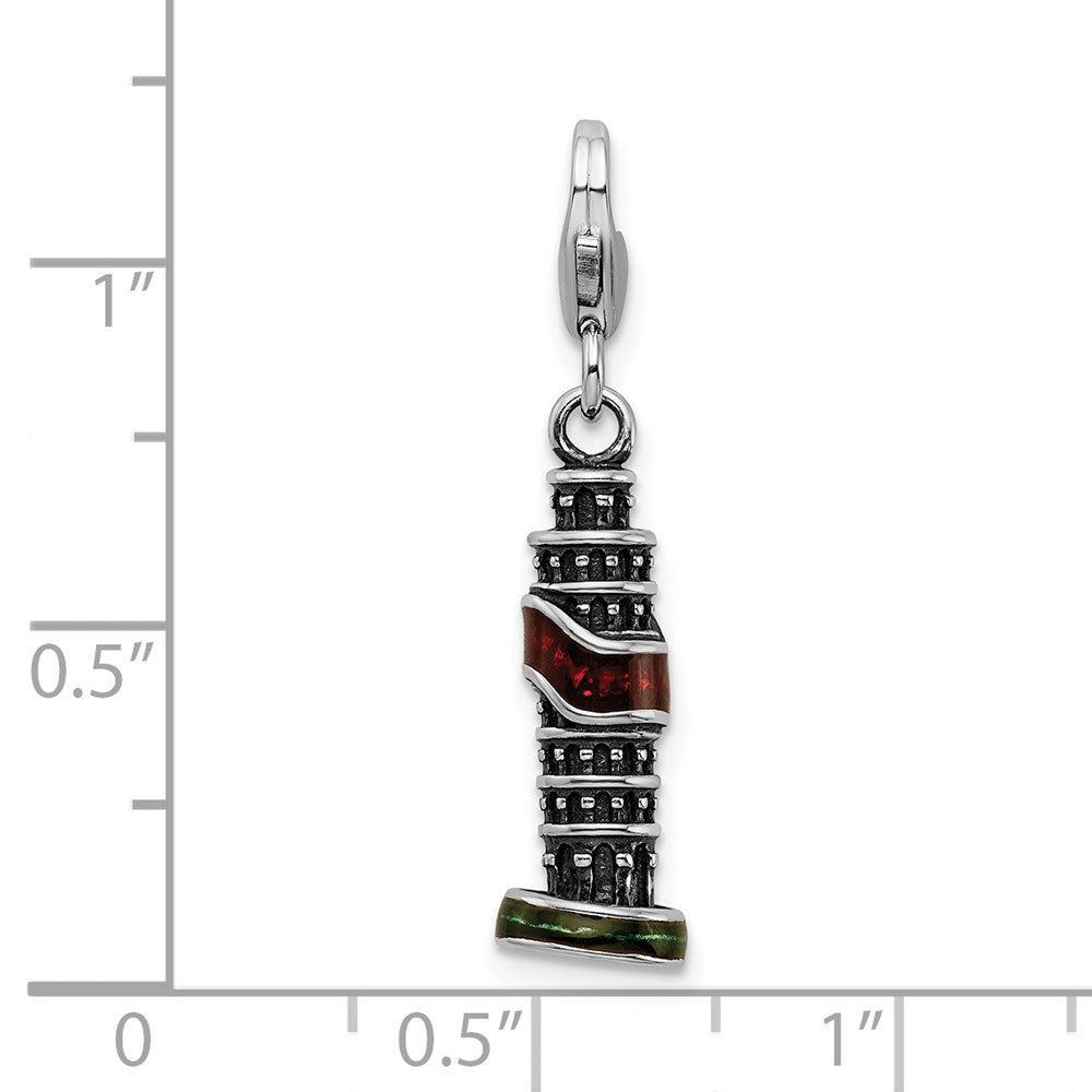 SS RH Enameled Leaning Tower of Pisa Charm