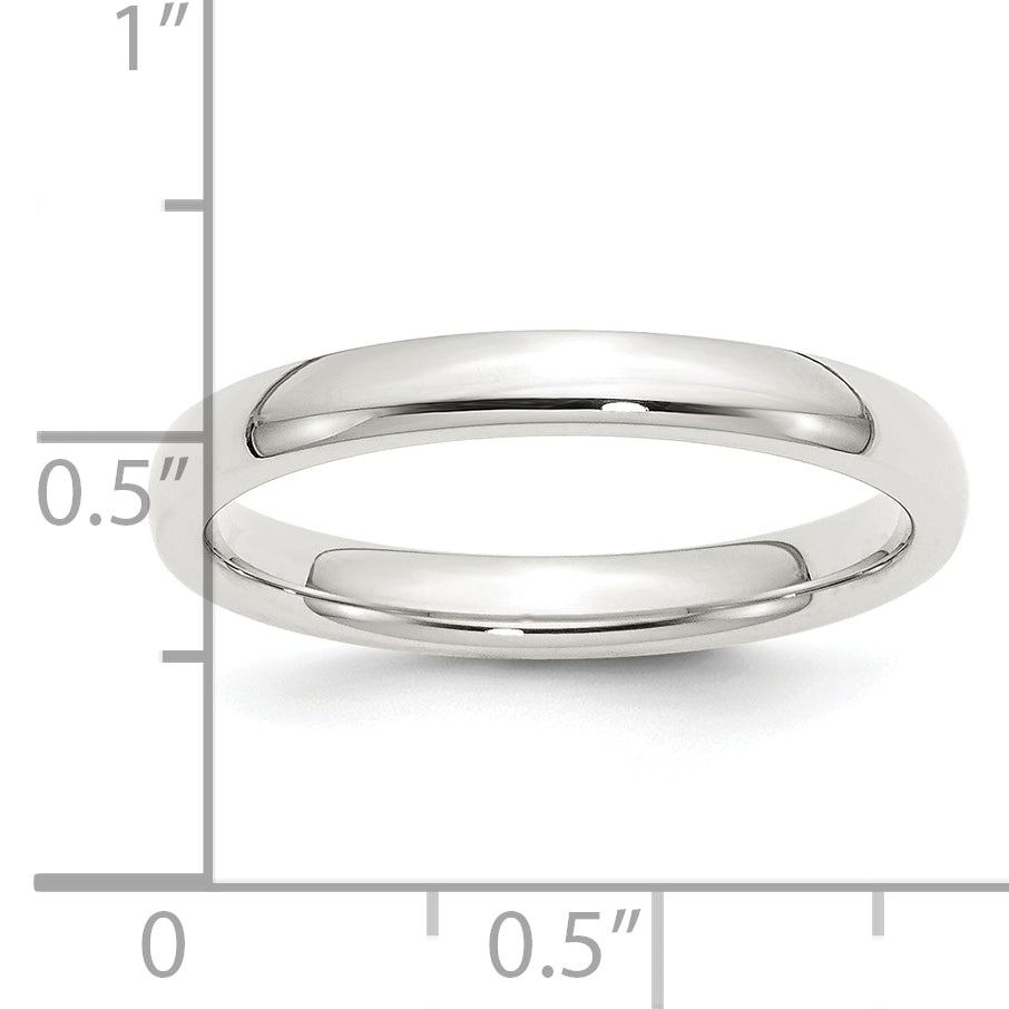 Sterling Silver 3mm Comfort Fit Band QCF030