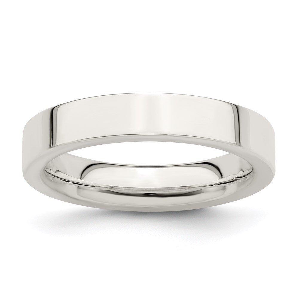 Sterling Silver 4mm Comfort Fit Flat Size 7.5 Band