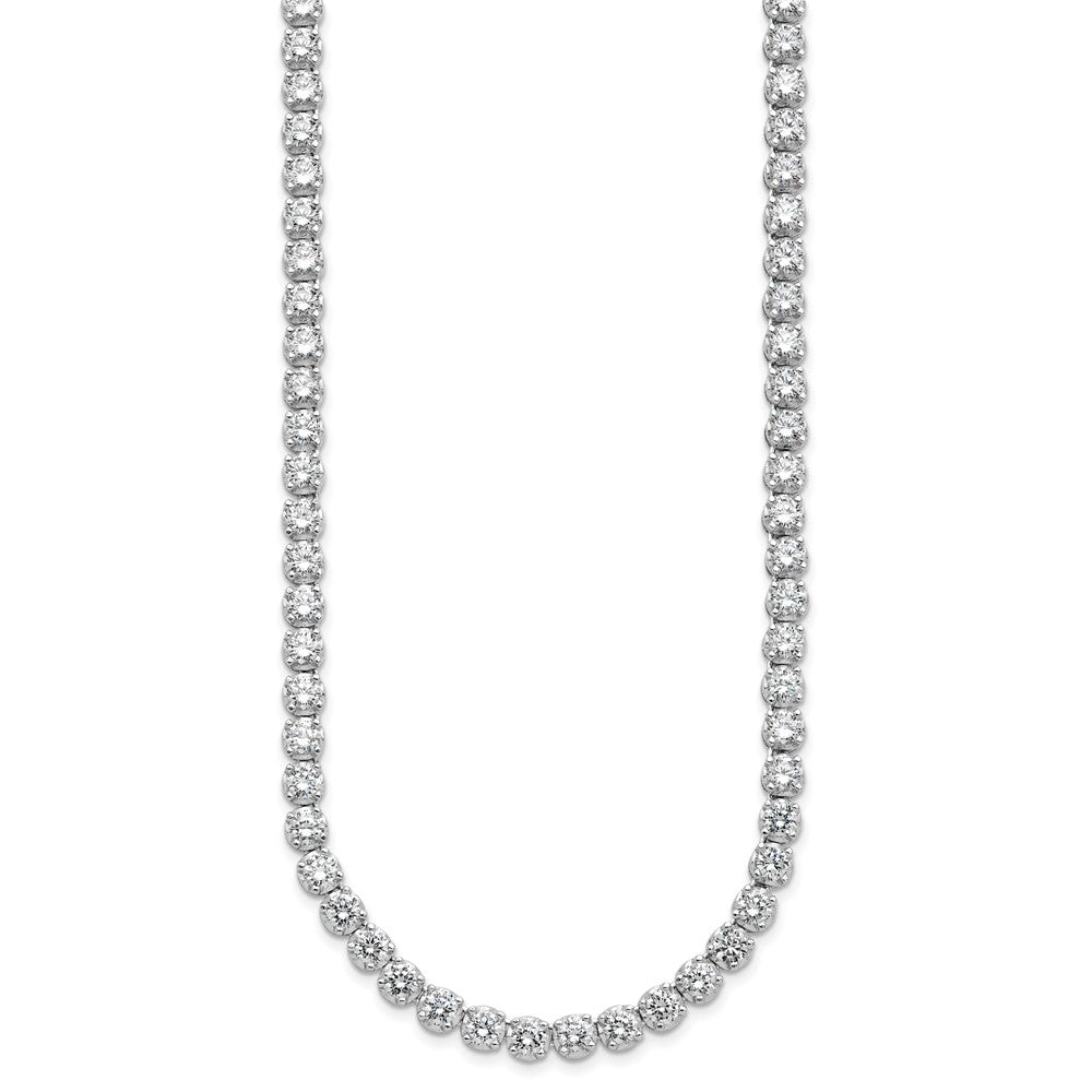 Cheryl M Sterling Silver Rhodium-plated Brilliant-cut CZ 18 Inch Necklace