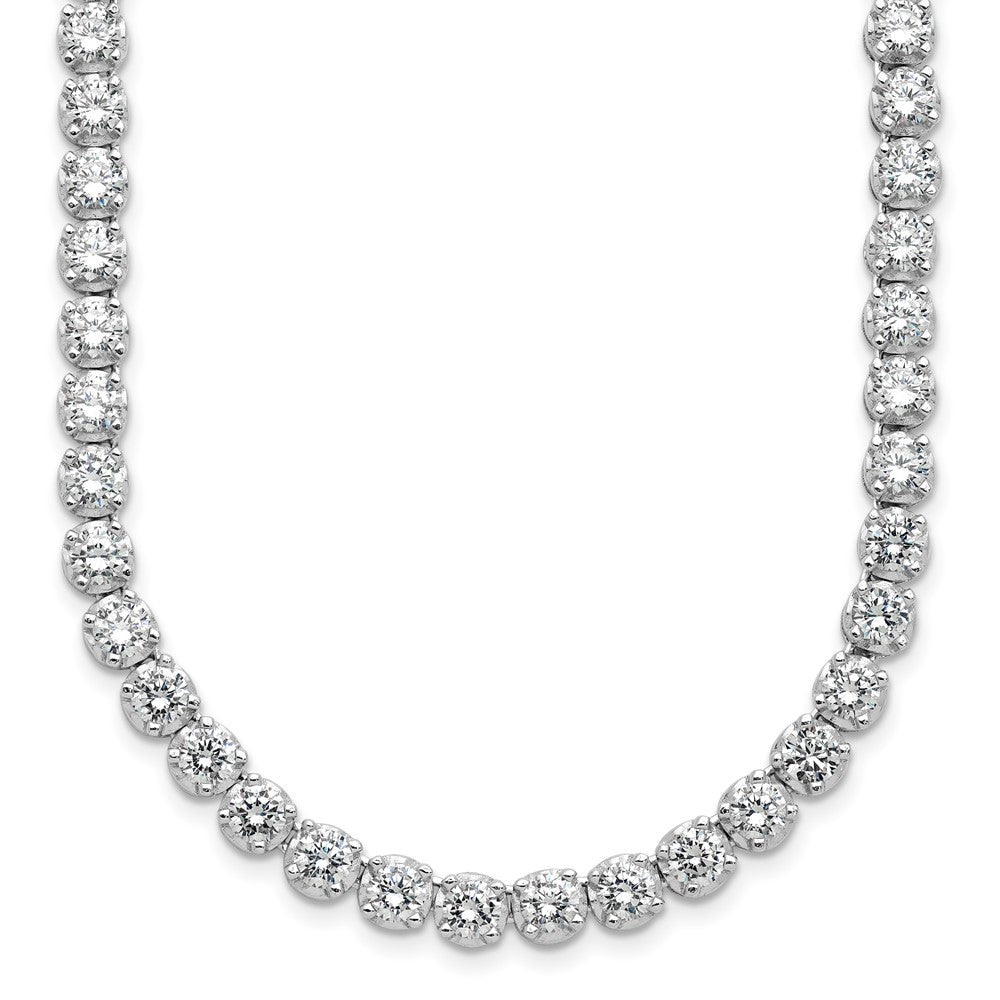 Cheryl M Sterling Silver Rhodium-plated Brilliant-cut CZ 18 Inch Necklace