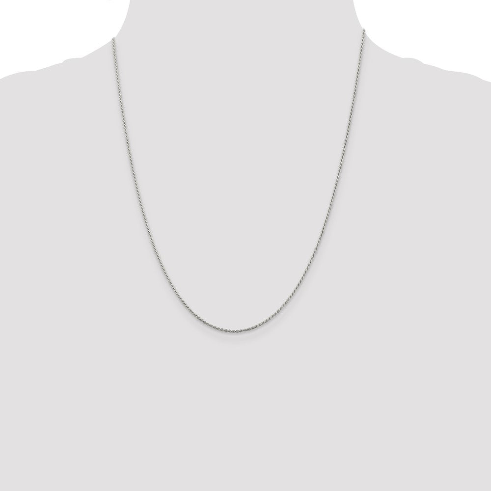 Sterling Silver 1.2mm Diamond-cut Rope Chain