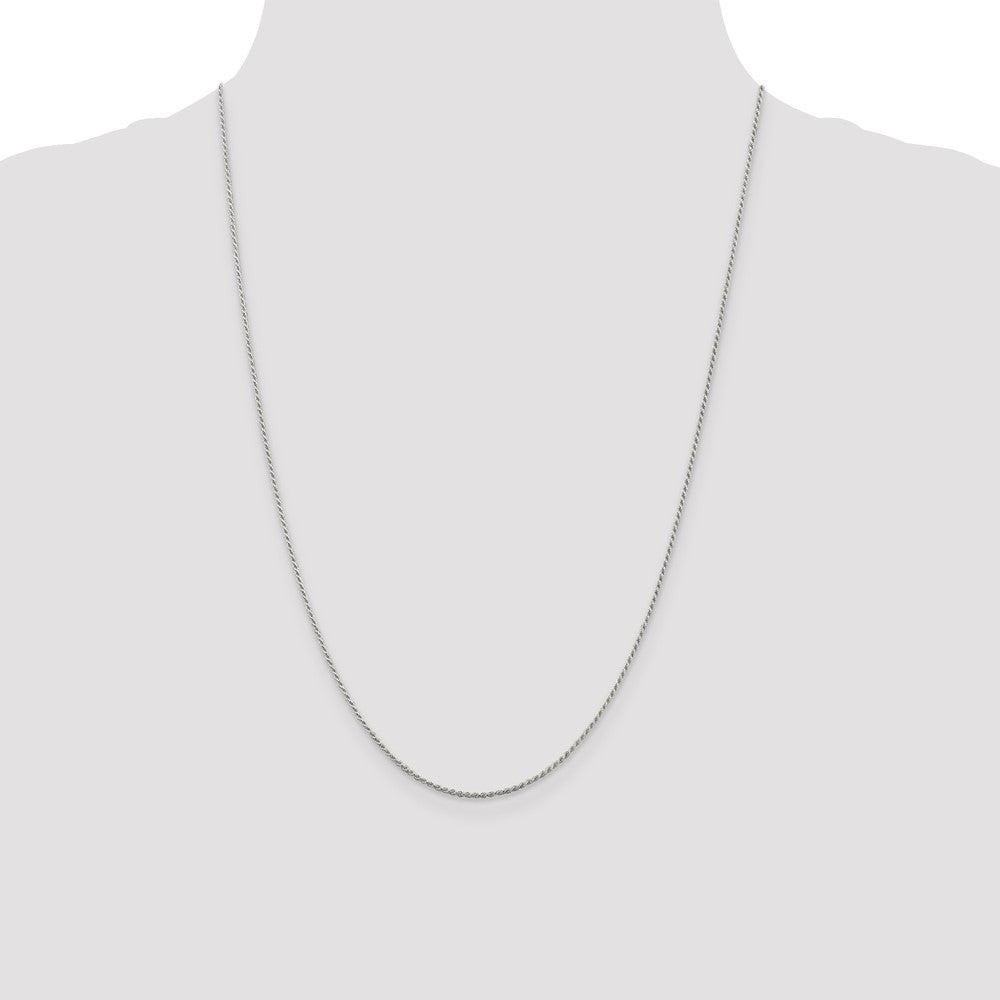 Sterling Silver 1.2mm Diamond-cut Rope Chain