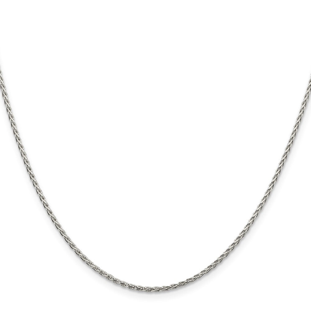 Sterling Silver Rhodium-plated 1.5mm Diamond-Cut Spiga Chain