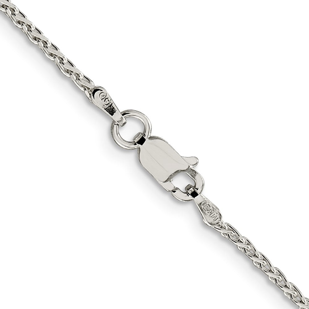 Sterling Silver Rhodium-plated 1.5mm Diamond-Cut Spiga Chain