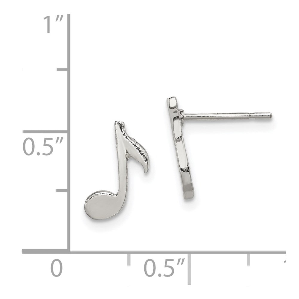 Sterling Silver Musical Note Mini Earrings