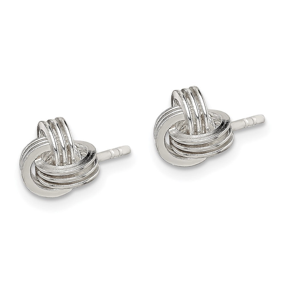 Sterling Silver Polished Fancy Love Knot Post Earrings