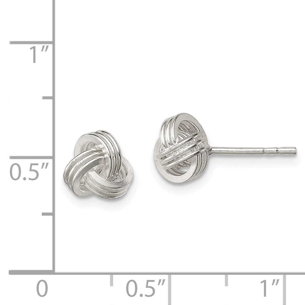 Sterling Silver Polished Fancy Love Knot Post Earrings